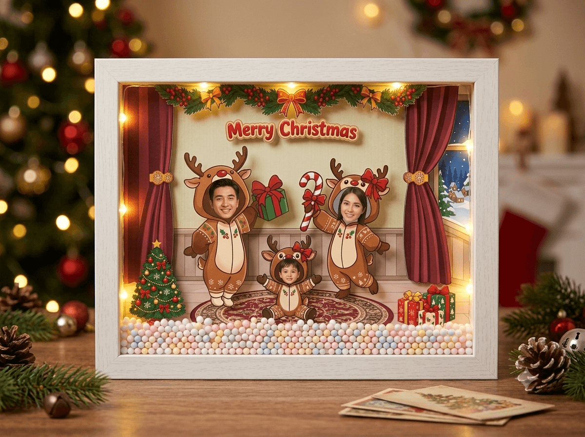 Khung ảnh Gia đình Giáng sinh Noel